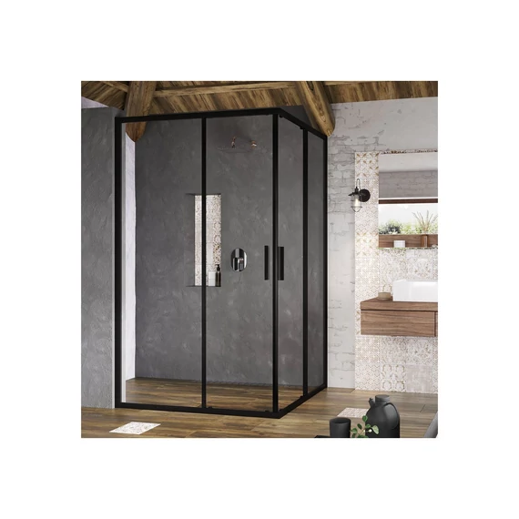 RAVAK Blix Slim BLSRV2K-120 zuhanykabin fekete+transparent