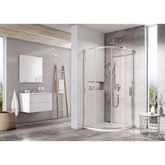 RAVAK Bliy Slim BLSCP4 80x80 zuhanykabin krómhatású+transparent