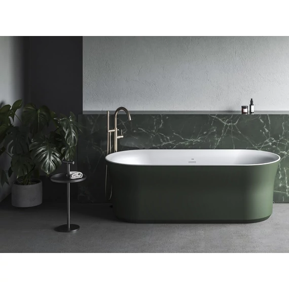 RAVAK Ypsilon 180x80, akrilkád, Grey Green/fehér, szabadonálló, túlfolyó és lefolyó: fehér