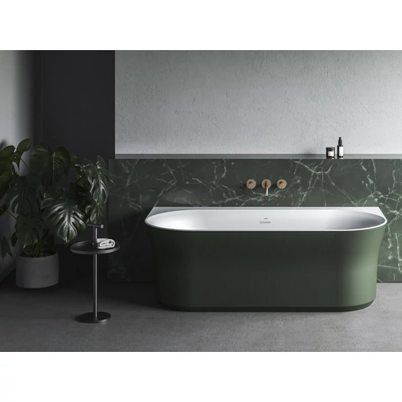 RAVAK Ypsilon Wall 178x86, akrilkád, Grey Green/fehér, szabadonálló, túlfolyó és lefolyó: fehér