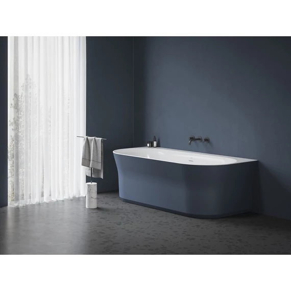RAVAK Ypsilon Wall 178x86, akrilkád, Deepsea Blue/fehér, szabadonálló, túlfolyó és lefolyó: fehér