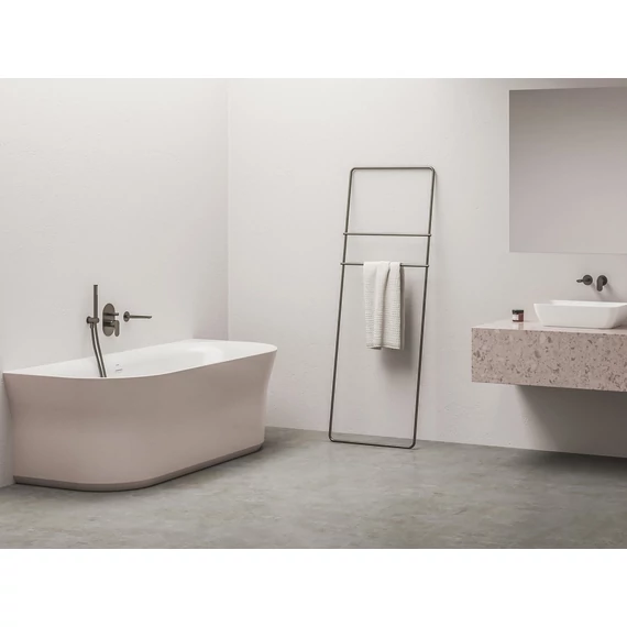 RAVAK Ypsilon Wall 178x86, akrilkád, Alabaster Pink/fehér, szabadonálló, túlfolyó és lefolyó: fehér