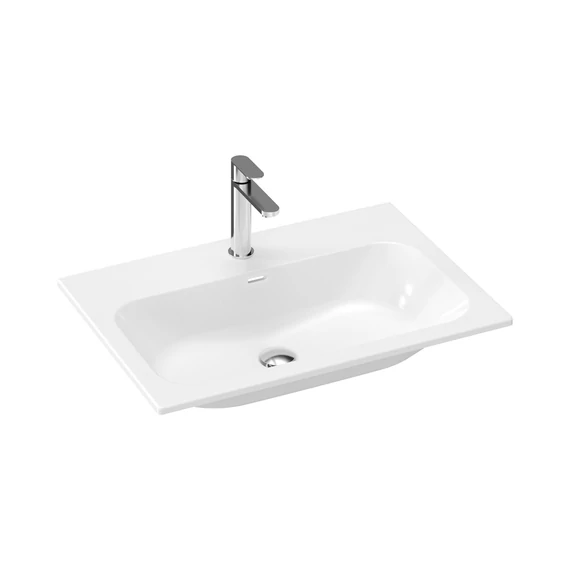 RAVAK Chrome Slim 70 kerámiamosdó, fehér, furattal