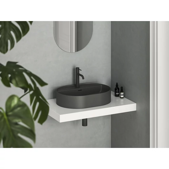 RAVAK Ceramic Slim Shelf O 55 kerámiamosdó antracit