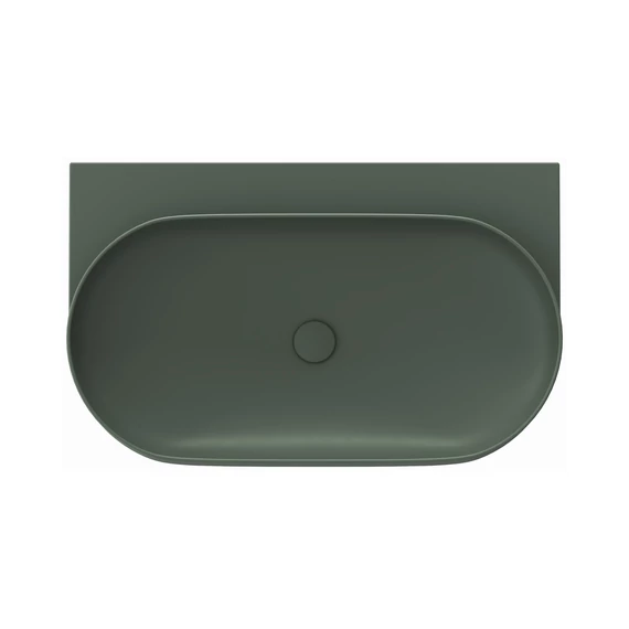 RAVAK Yard 80 kerámiamosdó Grey Green, túlfolyó furat nélkül