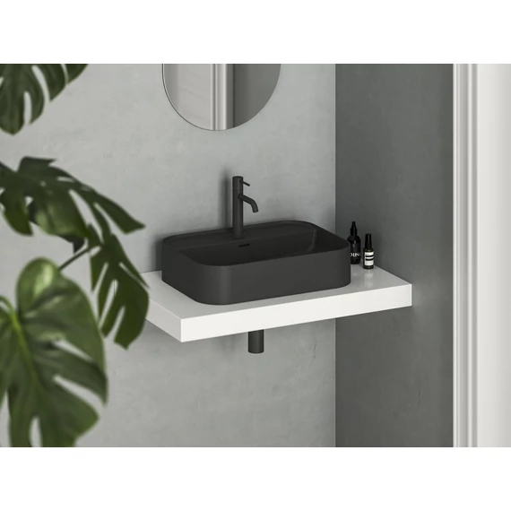 RAVAK Ceramic Slim Shelf R 55 kerámiamosdó matt fekete