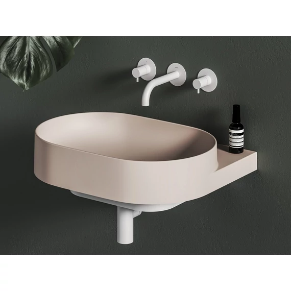 RAVAK Yard 60 kerámiamosdó Alabaster Pink, túlfolyó furat nélkül