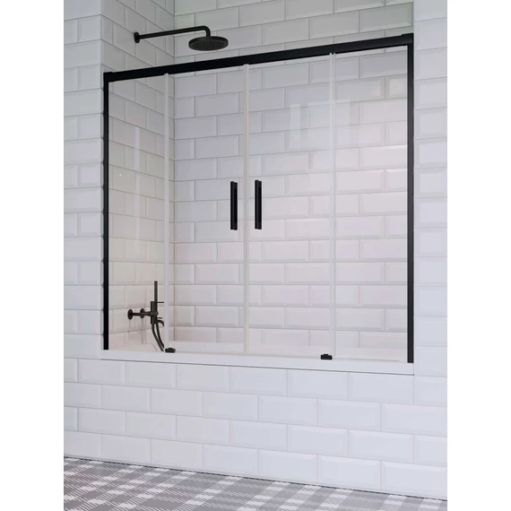RADAWAY Idea Black PN DWD fekete kádparaván 160 átlátszó