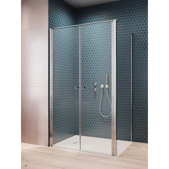 RADAWAY Eos DWD+S II szögletes zuhanykabin 80x80 átlátszó