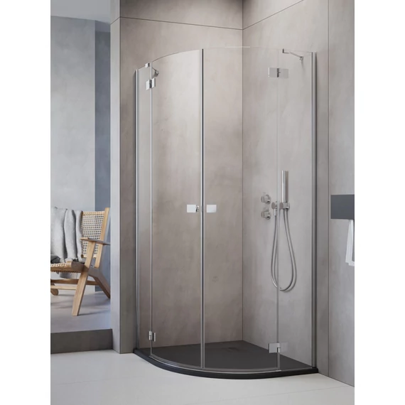 RADAWAY Essenza PDD íves zuhanykabin 100x80 átlátszó