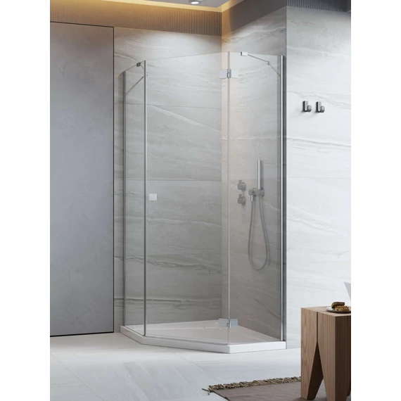 RADAWAY Essenza PTJ szögletes zuhanykabin 90x90 átlátszó balos