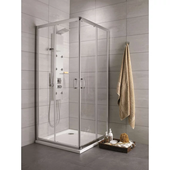 RADAWAY Premium Plus D szögletes zuhanykabin 120x80 barna