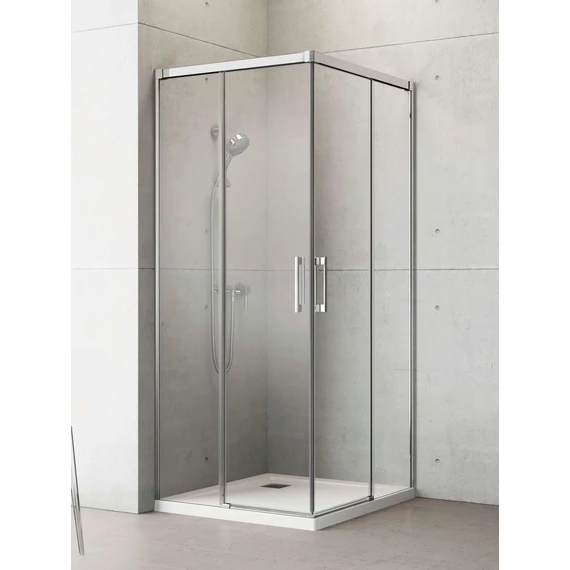 RADAWAY Idea KDD szögletes zuhanykabin 75x120 átlátszó