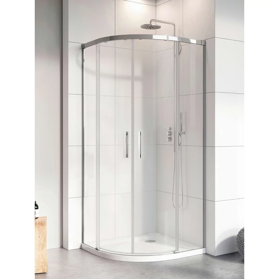 RADAWAY Idea PDD íves zuhanykabin 80x100 átlátszó