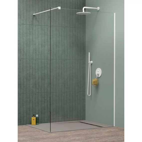 RADAWAY Modo New White II Walk-in fehér zuhanyfal 85 átlátszó