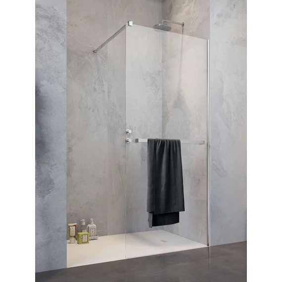 RADAWAY Modo New II Walk-in zuhanyfal törölközőtartóval 140 átlátszó