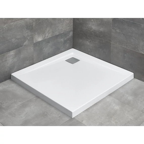 RADAWAY Argos C szögletes lapos zuhanytálca 100x100 fehér, ajándék szifonnal
