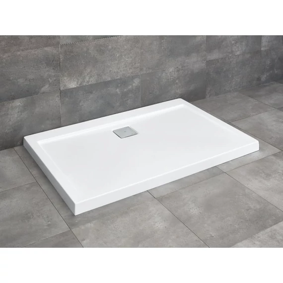 RADAWAY Argos D szögletes lapos zuhanytálca 140x90 fehér, ajándék szifonnal