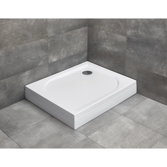 RADAWAY Delos D szögletes zuhanytálca lábbal 90x75 balos, fehér, ajándék szifonnal
