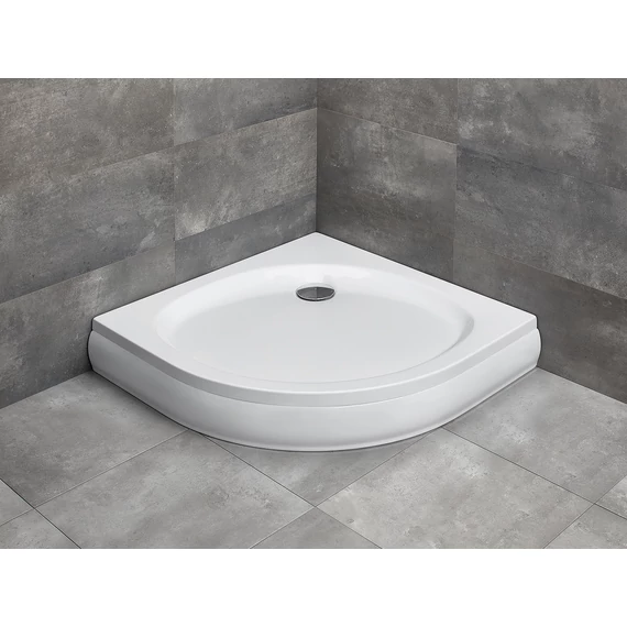 RADAWAY Patmos A íves zuhanytálca 80x80 fehér, ajándék szifonnal