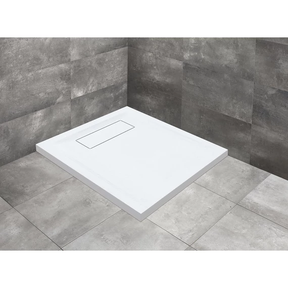 RADAWAY Doris C lapos szögletes zuhanytálca 90x90 szürke