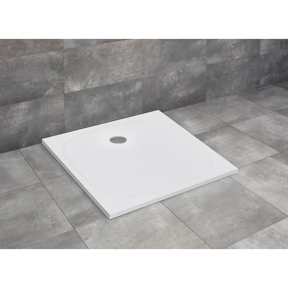 RADAWAY Zantos C szögletes lapos zuhanytálca 90x90 fehér, ajándék szifonnal