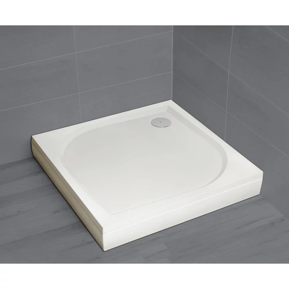 RADAWAY Paros C szögletes zuhanytálca előlappal 90x90 fehér, ajándék szifonnal