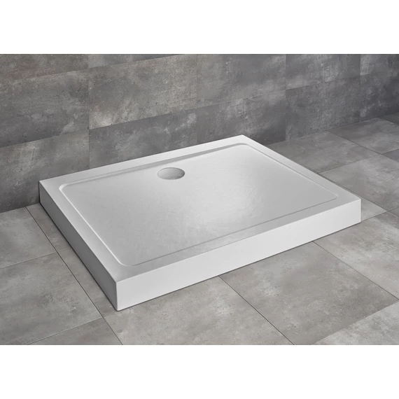 RADAWAY Doros Stone D szögletes zuhanytálca előlappal 120x80 fehér, ajándék szifonnal