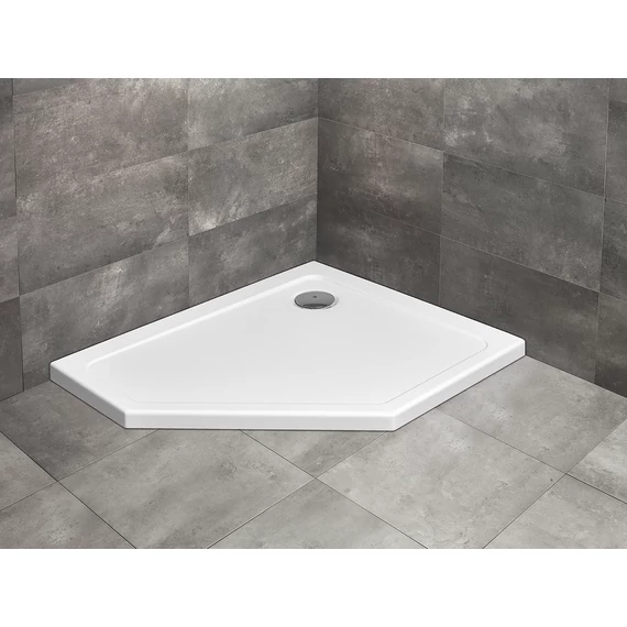RADAWAY Doros PT E szögletes zuhanytálca 100x80 fehér (balos)