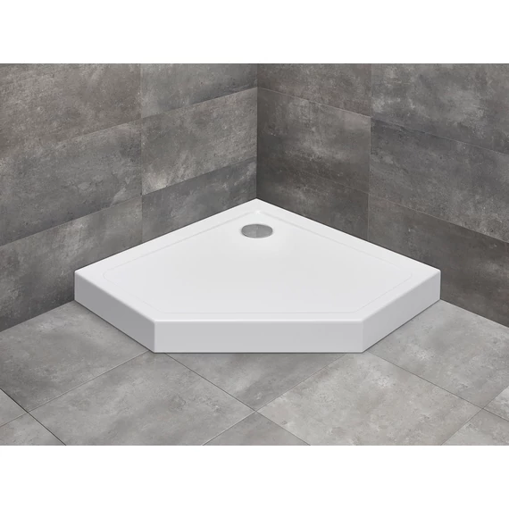 RADAWAY Doros PT szögletes zuhanytálca előlappal 90x90 fehér, ajándék szifonnal