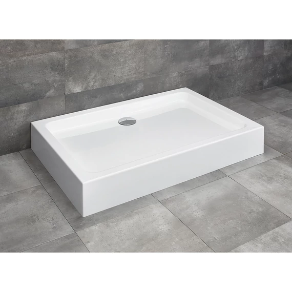 RADAWAY Laros D szögletes zuhanytálca 100x80 fehér, ajándék szifonnal