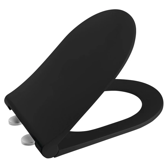AVVA SLIM WC-ülőke, soft close, króm/fekete