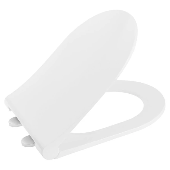 AVVA SLIM WC-ülőke, soft close, króm/fehér