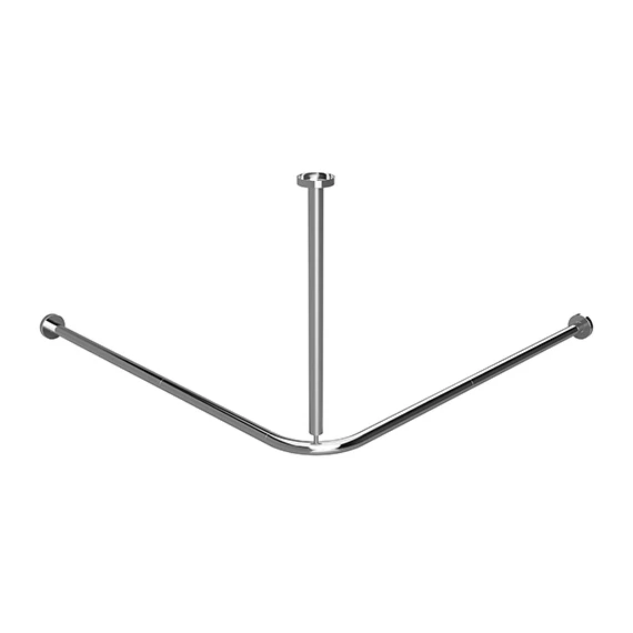 BEMETA ZUHANY Zuhanyfüggöny tartó, sarok kivitel, átm:25mm, 900x500x900mm, inox/polírozott