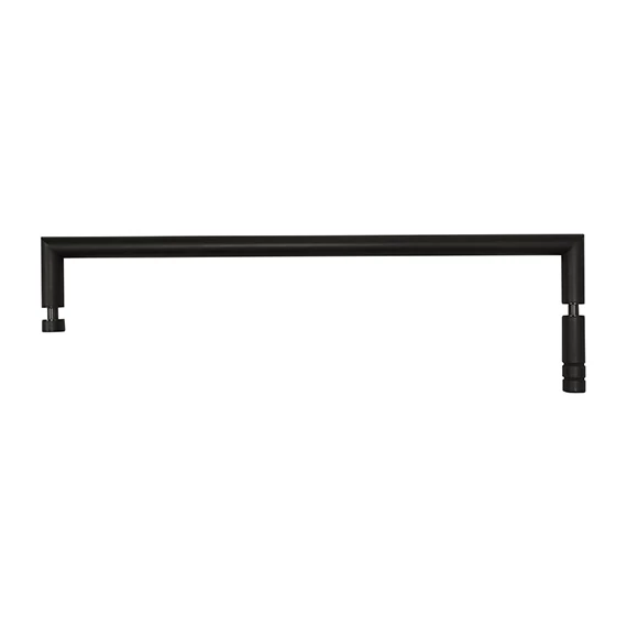 BEMETA DARK törölközőtartó üvegajtóra, 470x20x133mm, fekete