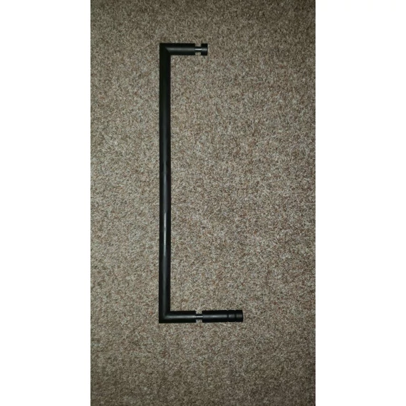 BEMETA DARK törölközőtartó üvegajtóra, 620x20x133mm, fekete