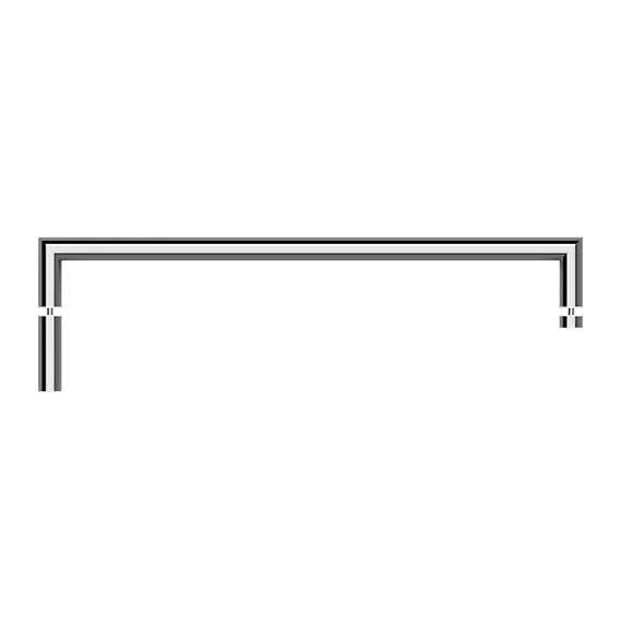 BEMETA OMEGA törölközőtartó üvegajtóra, 520x20x133mm