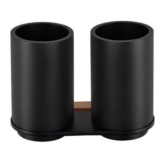 BEMETA GALLA fali dupla fogkefetartó, 170x123x79mm, matt fekete