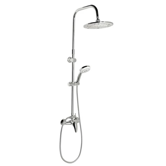 AQUALINE KASIOPEA teleszkópos zuhanyoszlop, csapteleppel, mag.:760-1280mm, bekötés:150mm, króm