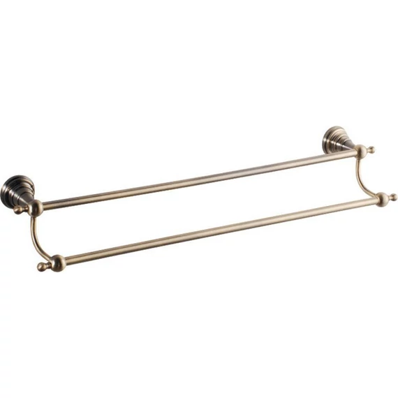DIAMOND dupla törölközőtartó, 60cm, bronz