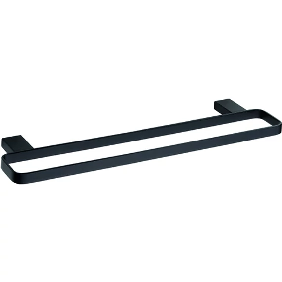 BEMETA NERO Dupla Törölközőtartó, 500x20x132mm, fekete