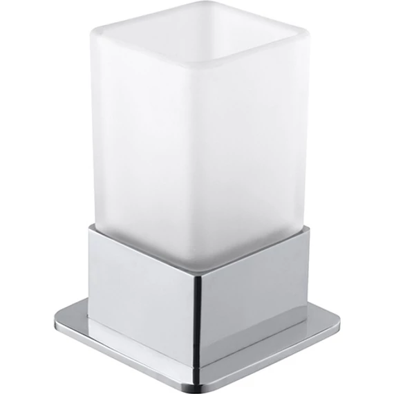 BEMETA PLAZA Álló pohártartó, üveg, 75x170x75mm, 200ml, króm