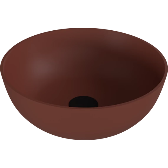 BANERA ROUND öntöttmárvány mosdó, átm:39cm, matt barna