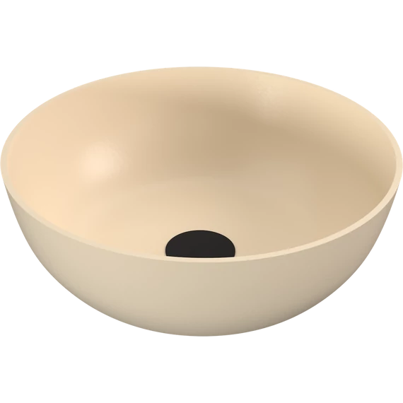 BANERA ROUND öntöttmárvány mosdó, átm:39cm, matt bézs