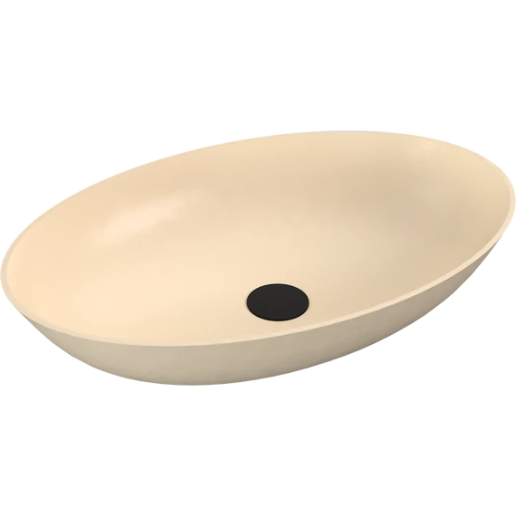 BANERA OVAL öntöttmárvány mosdó, 60x40cm, matt bézs