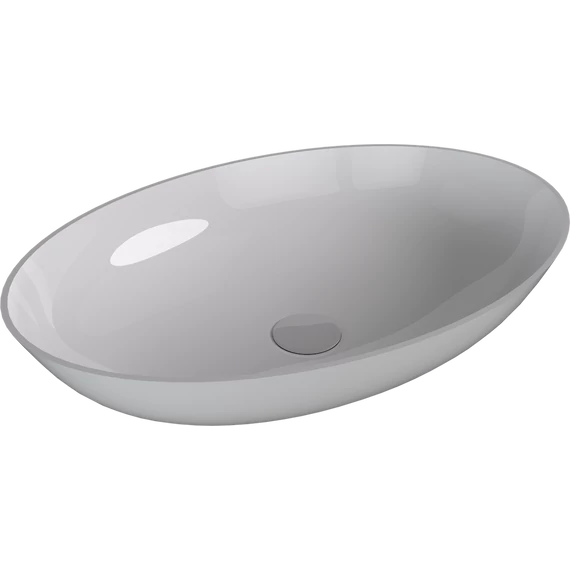 BANERA OVAL öntöttmárvány mosdó, 60x40cm, fehér