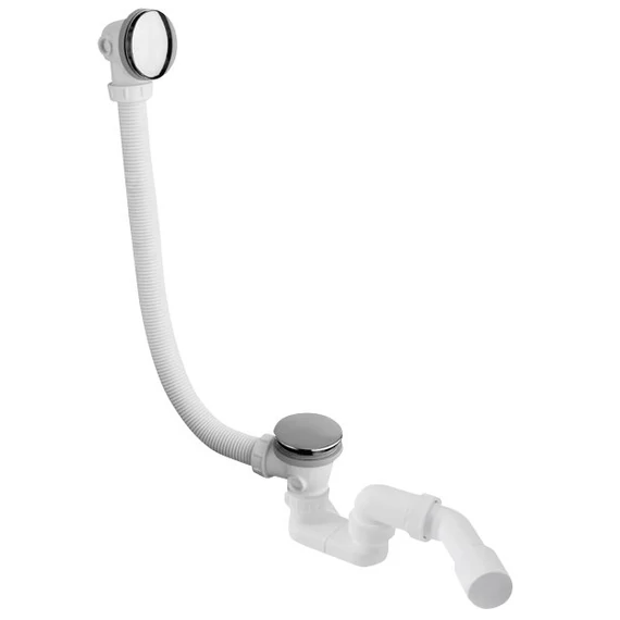 BRUCKNER klik-klak Kád le- és túlfolyó, szifonnal, 900mm, átm:72mm, króm