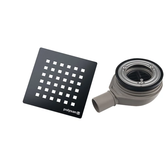 POLYSAN FLEXIA zuhanytálca szifon, 90mm, DN40, gun metal