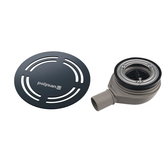 POLYSAN FLEXIA zuhanytálca szifon, 90mm, DN40, gun metal