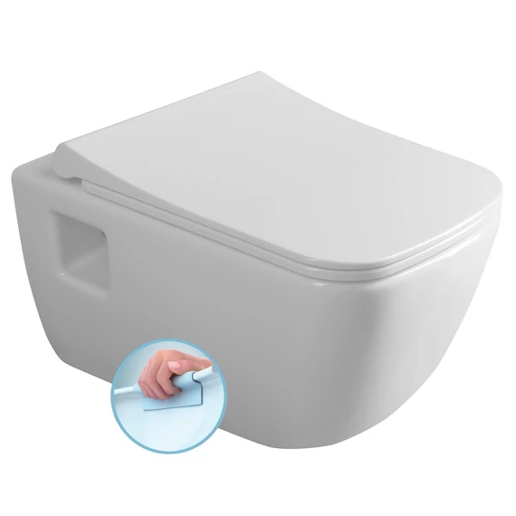 BRUCKNER WALTER RIMLESS fali WC, 52,5x37cm
